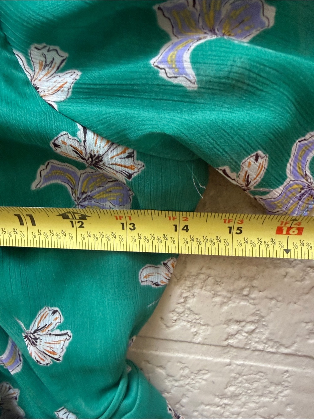 Green Floral Wrap Dress - Picture 5 of 9